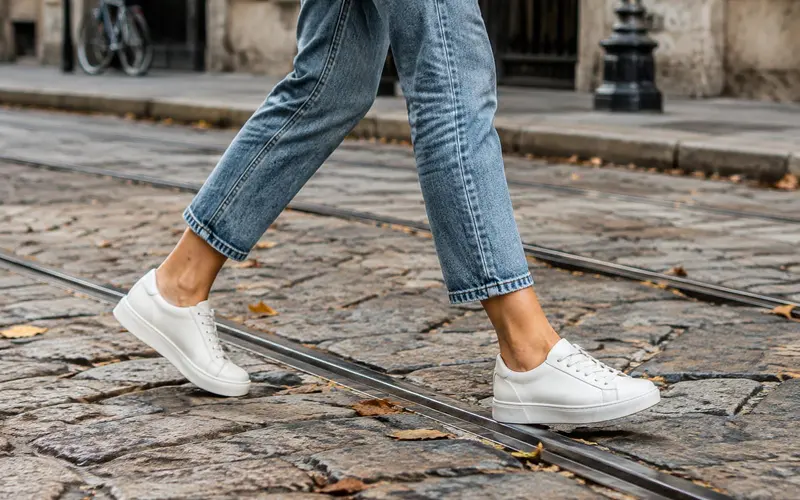 Lo street style di Milano ha deciso: le sneakers bianche vanno con tutto